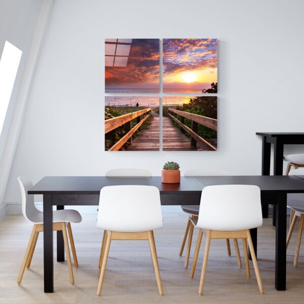 Ufuk Çizgisi Quadro Cam Tablo