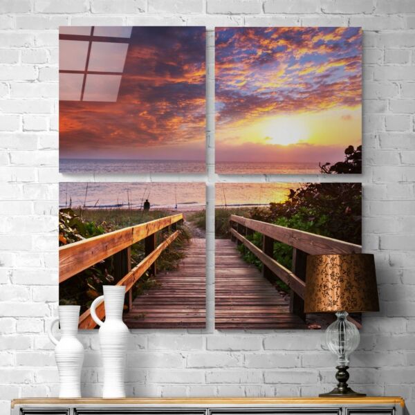 Ufuk Çizgisi Quadro Cam Tablo