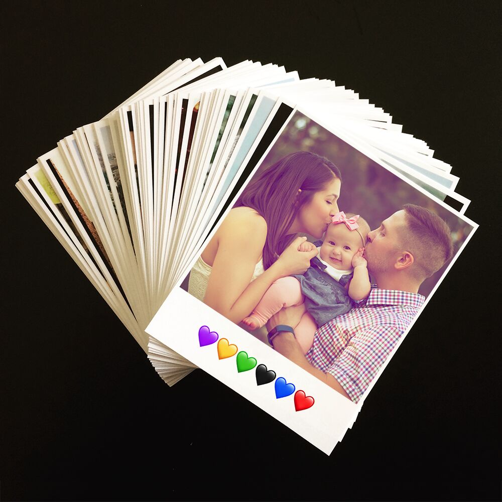 Renkli Kalpler Pola Kart - 30 Adet