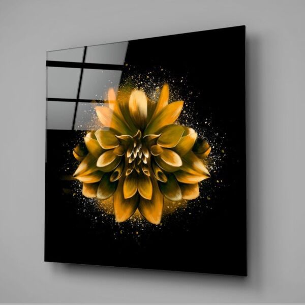 Altın Lotus Cam Tablo