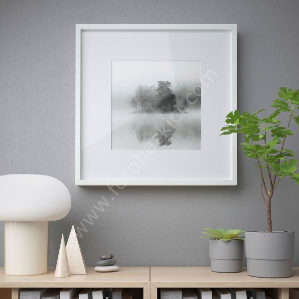 Ahşap Çerçeve Beyaz 50x50 cm SANNAHED