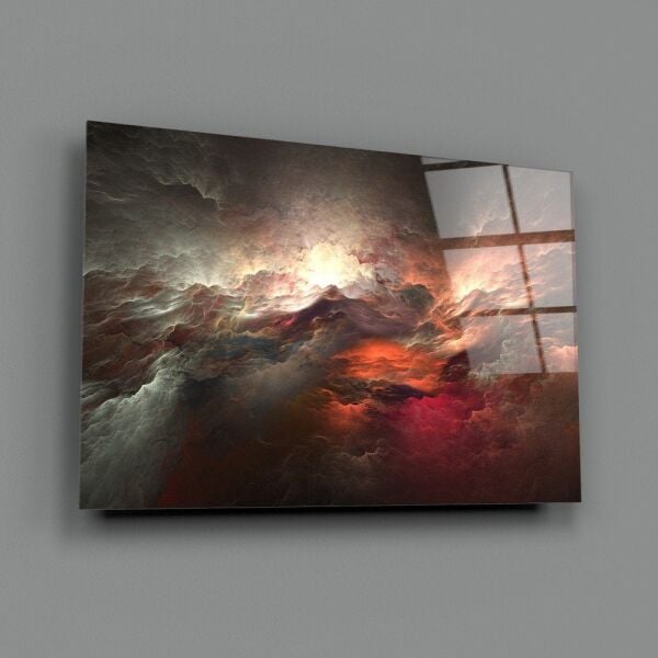 Kızıl Kaos Cam Tablo