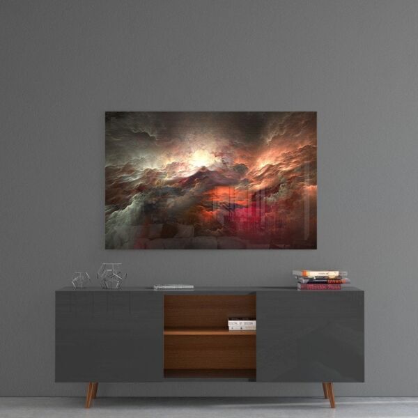 Kızıl Kaos Cam Tablo