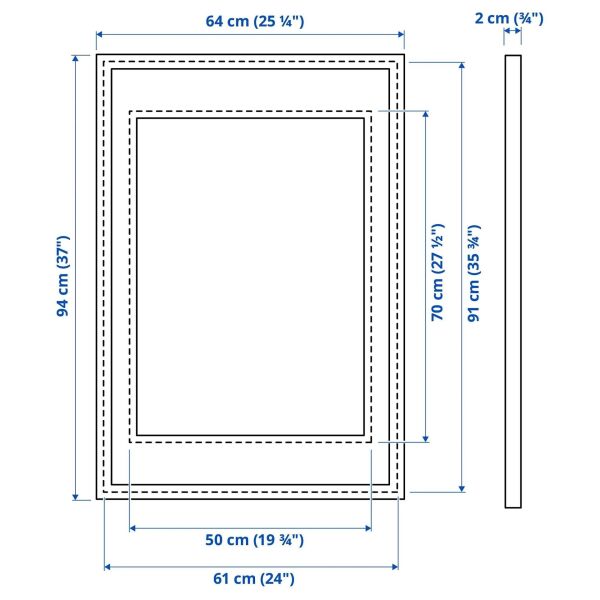 Altın Renk Çerçeve 61x91 cm SILVERHÖJDEN