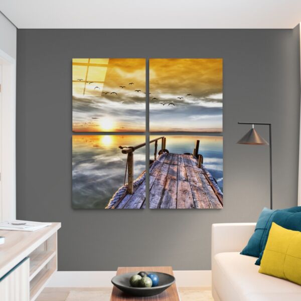 Günbatımı Quadro Cam Tablo