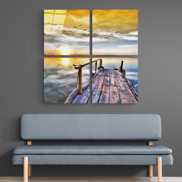 Günbatımı Quadro Cam Tablo