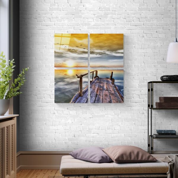 Günbatımı Quadro Cam Tablo