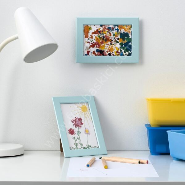 Ahşap Çerçeve Açık Mavi 10x15 cm FISKBO