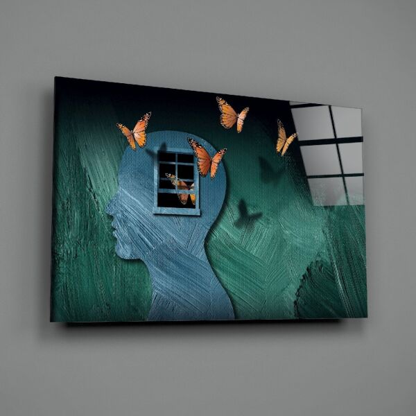 Kelebek Etkisi Cam Tablo