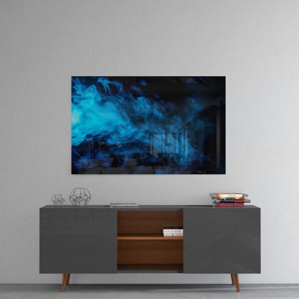 Mavi Duman Cam Tablo