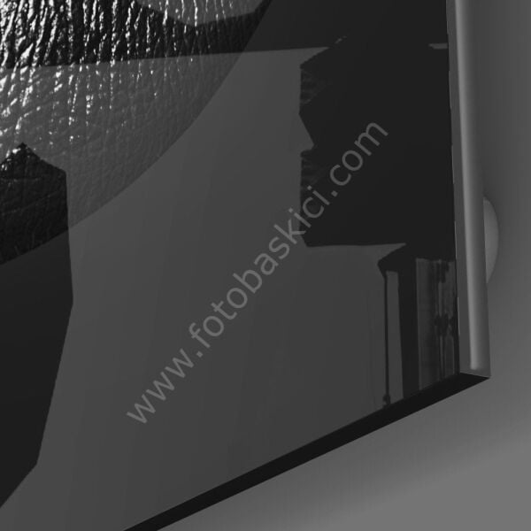 Siyah Dudaklar Cam Tablo