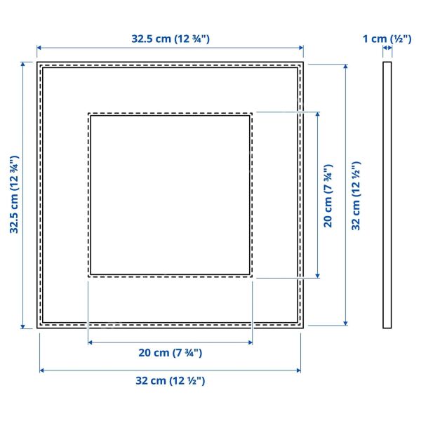 Alüminyum Çerçeve Gri 32x32 cm LOMVIKEN