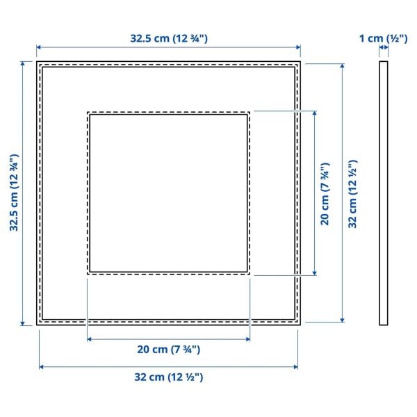 Alüminyum Çerçeve Gri 32x32 cm LOMVIKEN