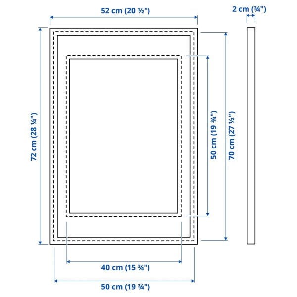 Ahşap Çerçeve Beyaz 50x70 cm KNOPPANG