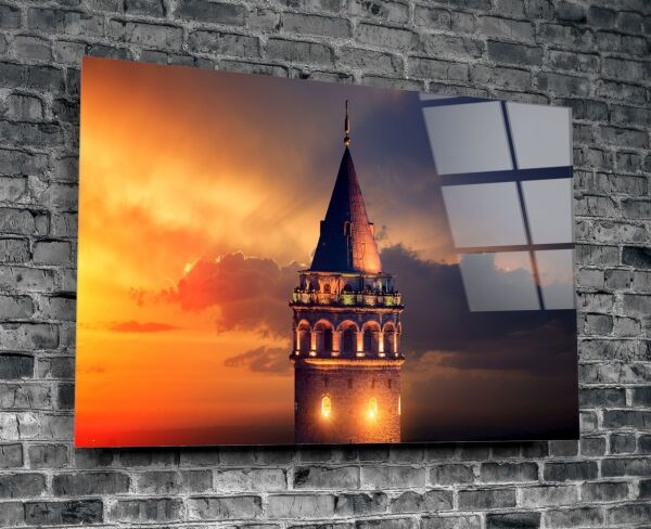 Galata Kulesi Cam Tablo