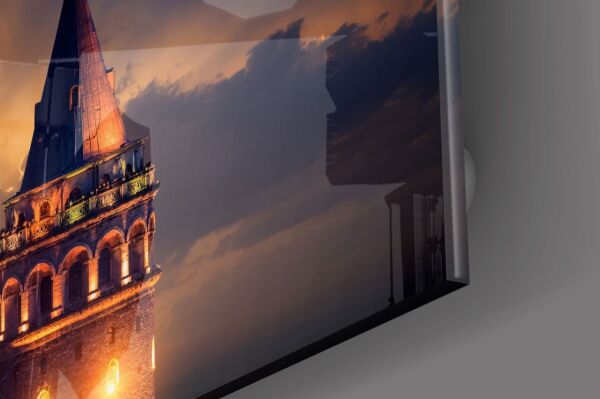 Galata Kulesi Cam Tablo