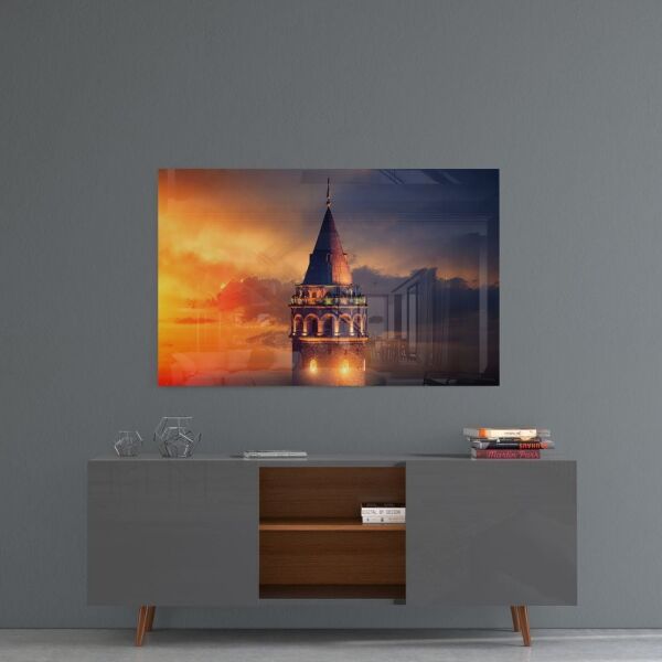 Galata Kulesi Cam Tablo