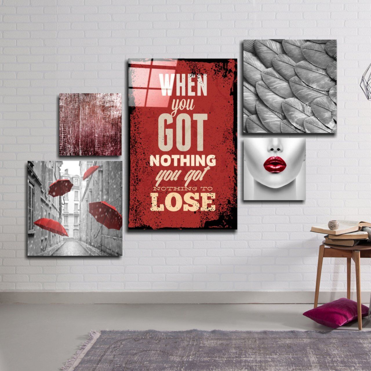 Kaybedecek Bir Şey Yok Kombin Cam Tablo