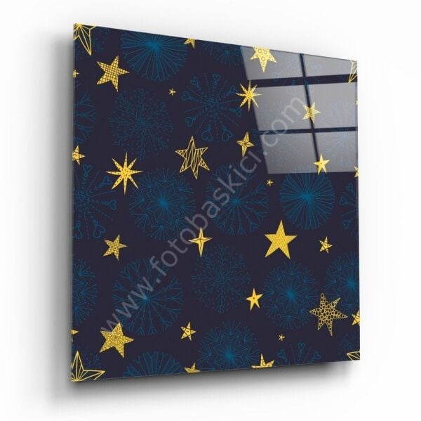 Karlar ve Yıldızlar Cam Tablo