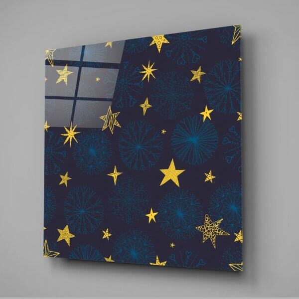 Karlar ve Yıldızlar Cam Tablo