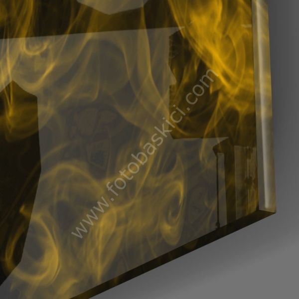 Sarı Duman Cam Tablo