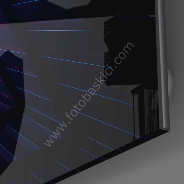 Neon Işıklar Cam Tablo