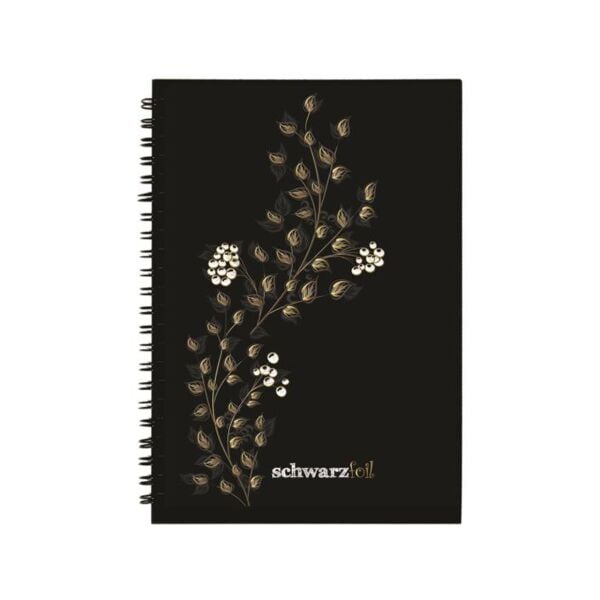 Desenli Siyah Anı Defteri (A5) 15x21 cm