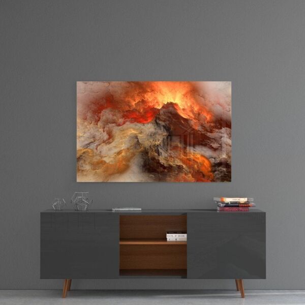 Kızıl Kıyamet Cam Tablo