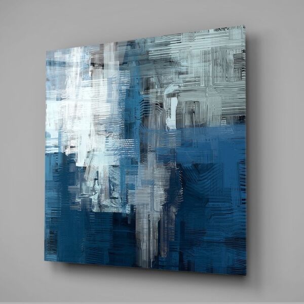 Mavi Dokunuş Cam Tablo