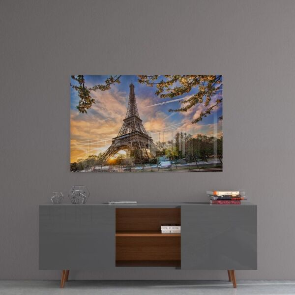 Eyfel Kulesi Cam Tablo