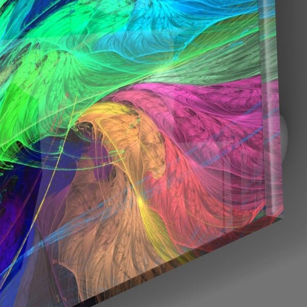 Renkli Desenler Cam Tablo