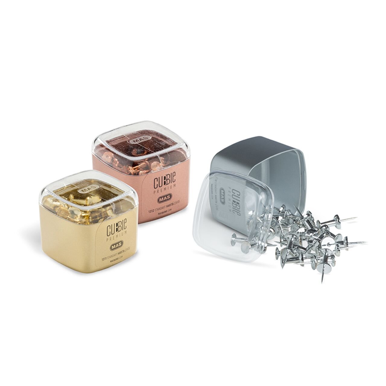 MAS Cubbie Premium Standart Harita Çivisi Kutulu