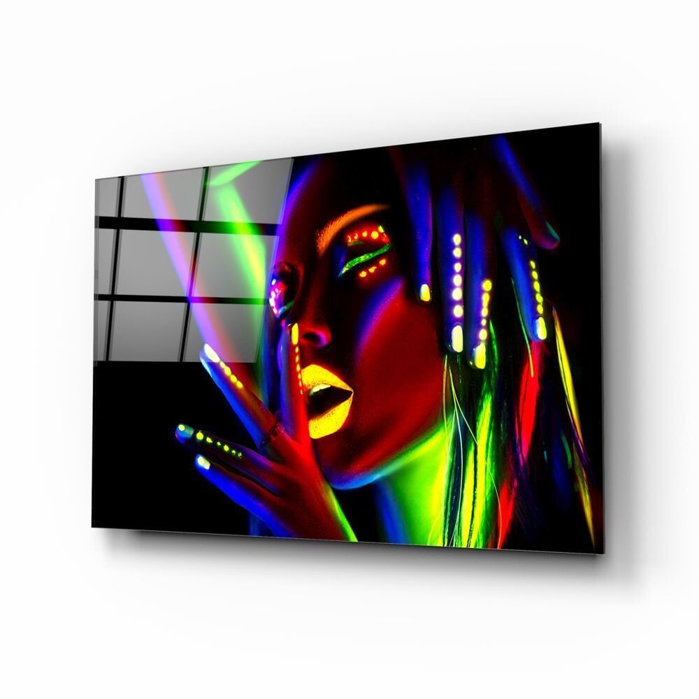 Kadın Portre Cam Tablo No:2000