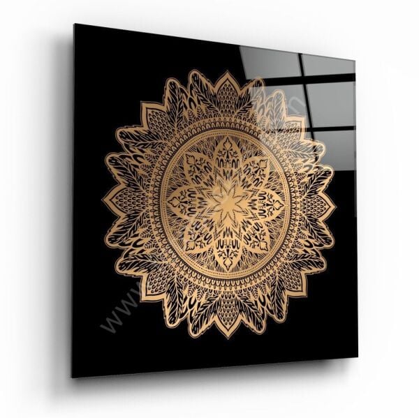 Nostaljik Dantel Motifi Cam Tablo