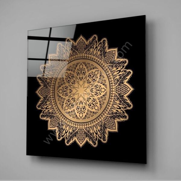 Nostaljik Dantel Motifi Cam Tablo