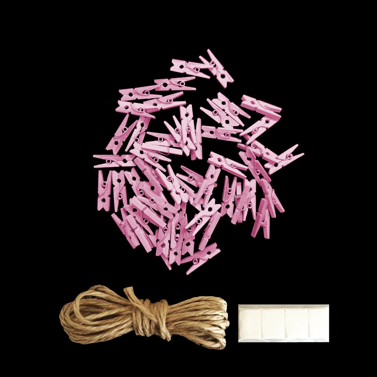 Açık Pembe Mandal Seti 50’li (Mini Boy)