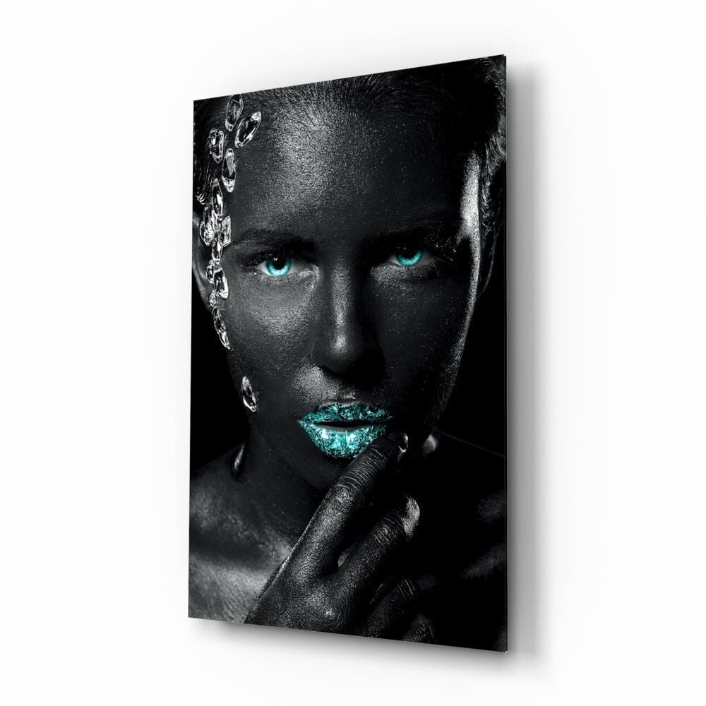 Kadın Portre Cam Tablo No:1222