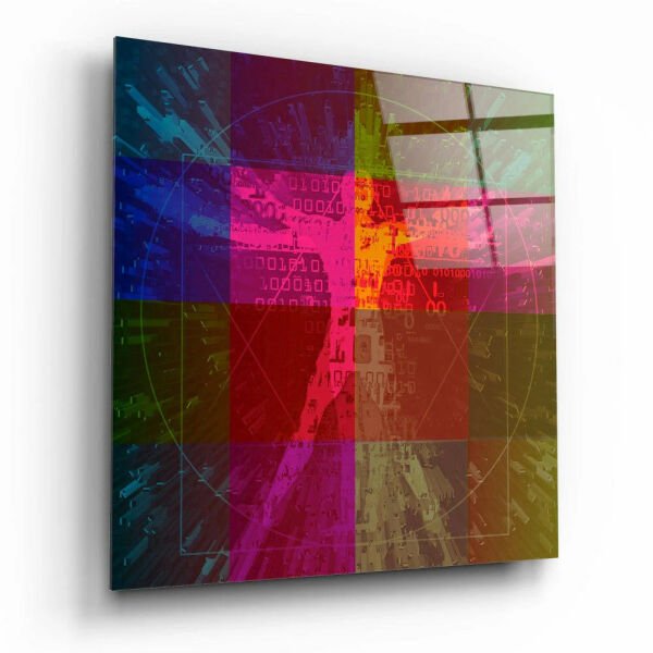 Da Vinci'nin Çizgileri Cam Tablo