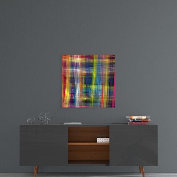 Renkli Dokunuşlar Cam Tablo