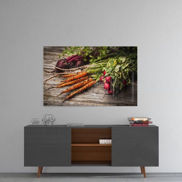 Havuç ve Turp Cam Tablo
