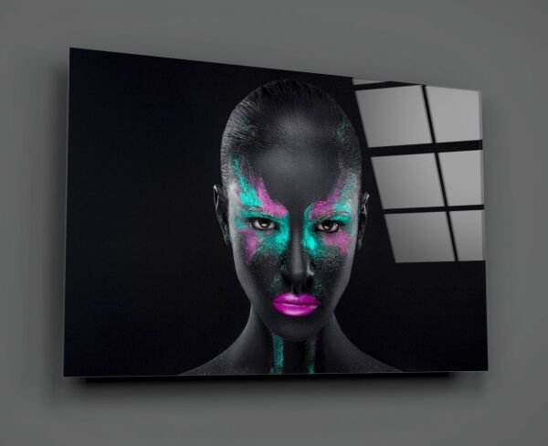 Kadın Portre Cam Tablo No:1218