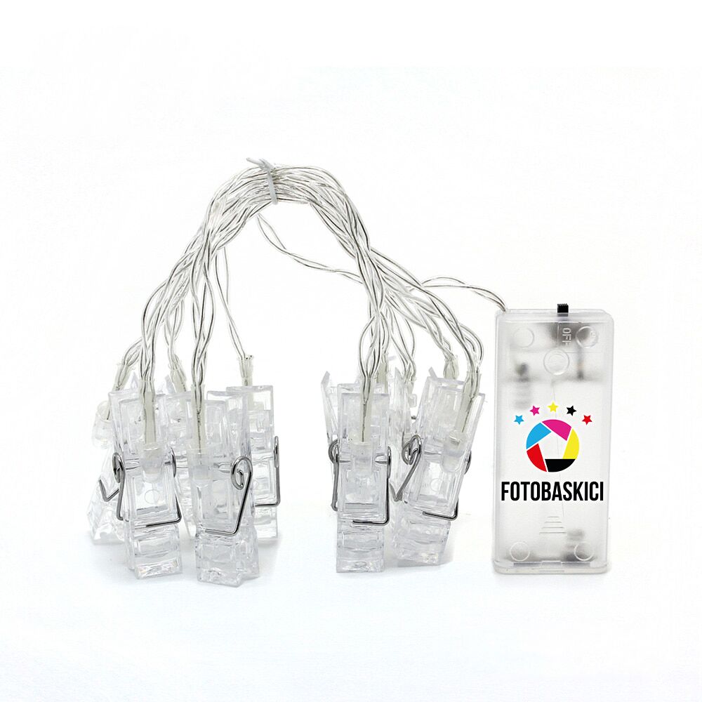 10 Mandallı Pilli Led Işık (Renk Seçenekli)