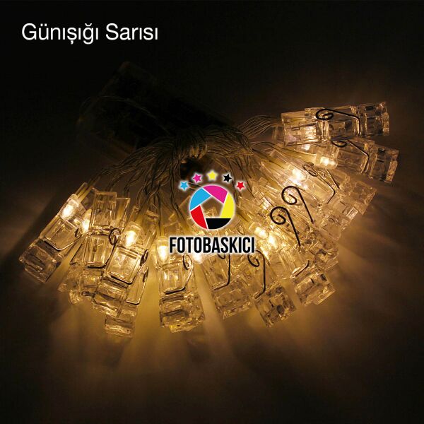 10 Mandallı Pilli Led Işık (Renk Seçenekli)