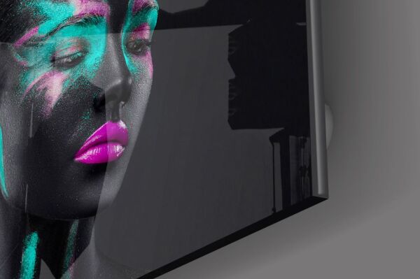 Kadın Portre Cam Tablo No:1217