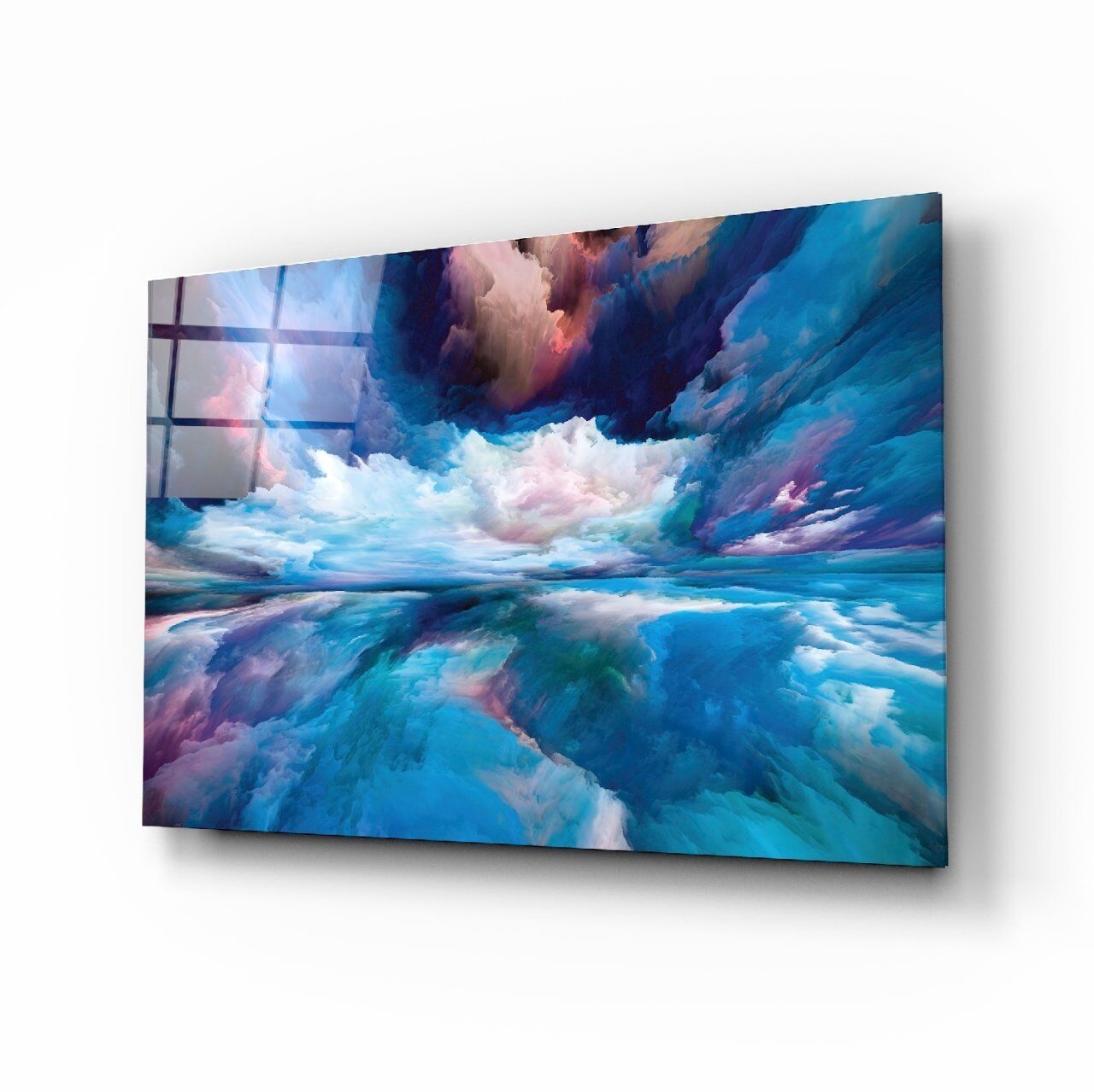 Mavi Patlama Cam Tablo