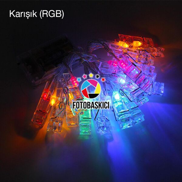 20 Mandallı Pilli Led Işık (Renk Seçenekli)
