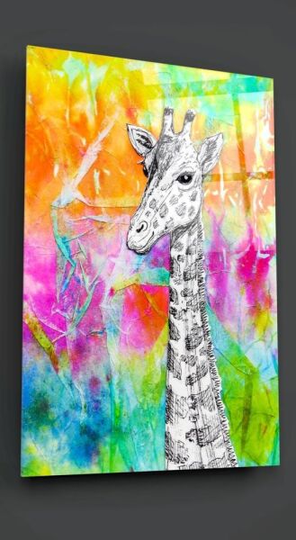 Zürafa Cam Tablo