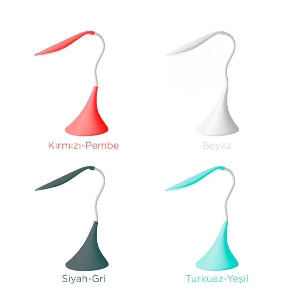 USB Kablolu Dokunmatik Kuğu Led Masa Lambası (Çok Fonksiyonlu)