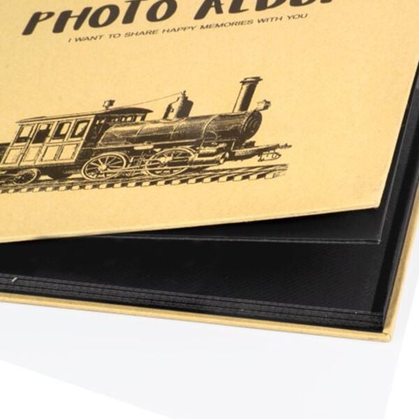 Siyah Yapraklı Retro Kendin Yap Albüm 24x24 cm