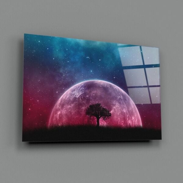 Mistik Gece Cam Tablo